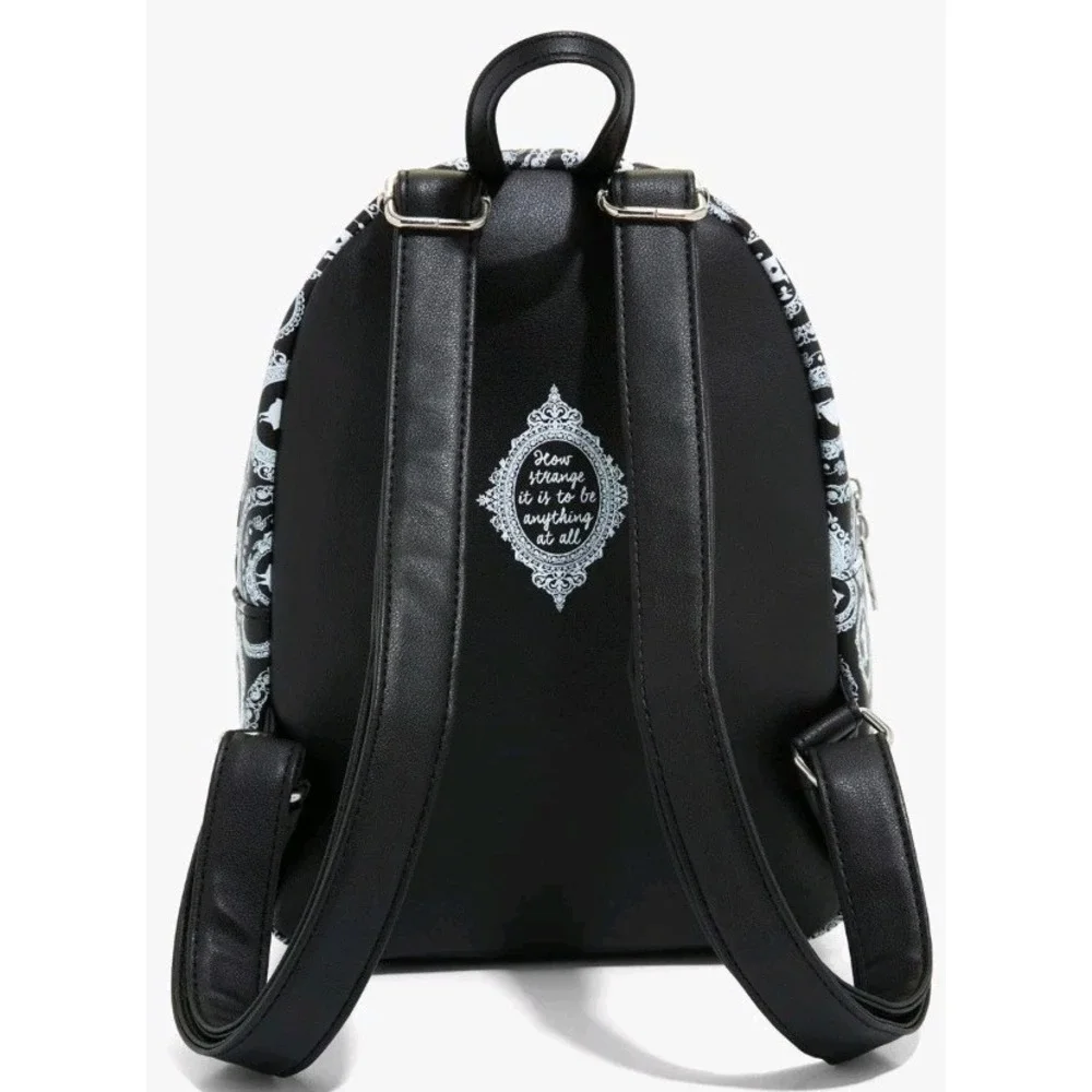 NEW Loungefly Disney Alice In Wonderland Black & White All Over Icons Backpack